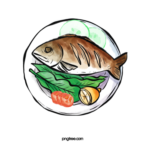 A whole grilled fish PNG free Download