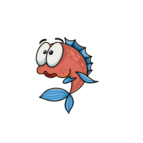 Wide eyed fish clipart cartoon PNG Free Download