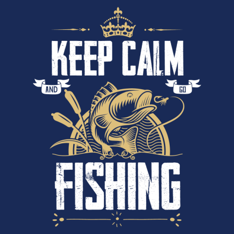 Keep calm and go fishing Free Download PNg