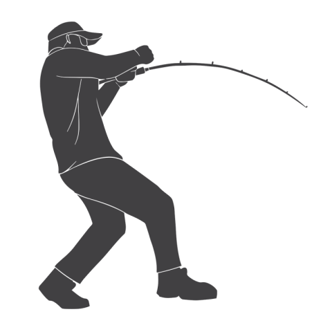 Fishing silhouette PNG Free Download