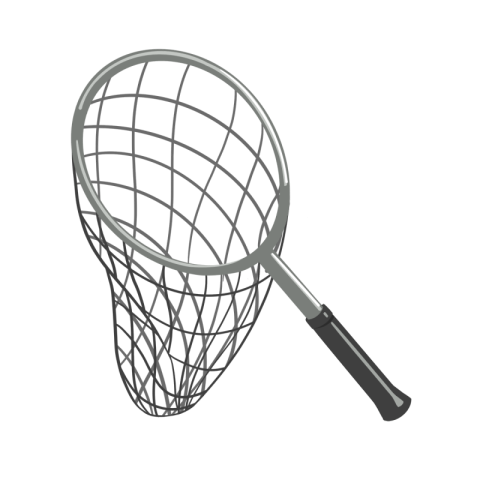 Stainless steel fishing net clipart PNG Download