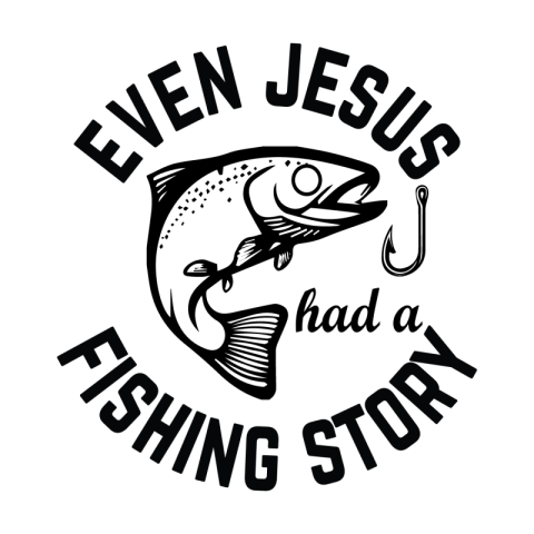 Jesus fishing t shirt design PNG Download