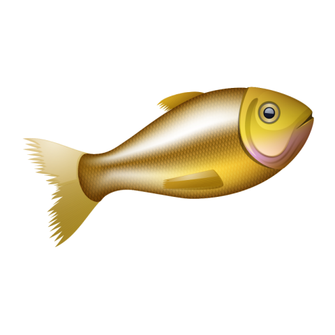 Beautiful golden fish vector PNG Download