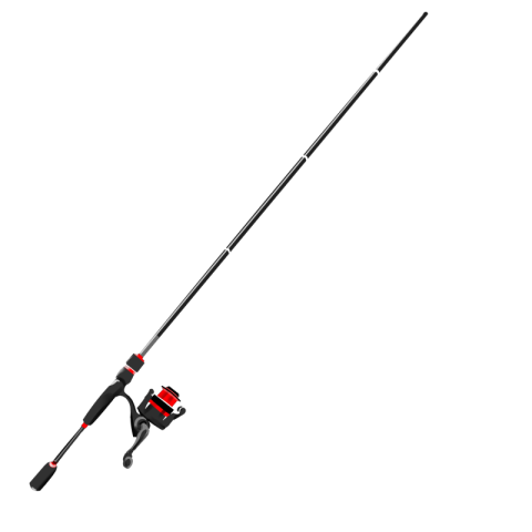 Stereo style red fishing rod PNG FreeDownload