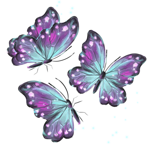 Watercolor hand painted purple butterfly PNG Free Image