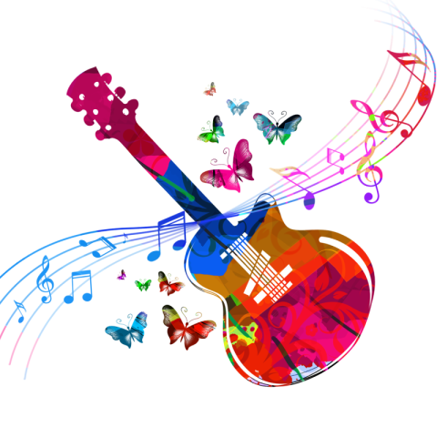 Abstract music butterfly musical instrument PNG Download