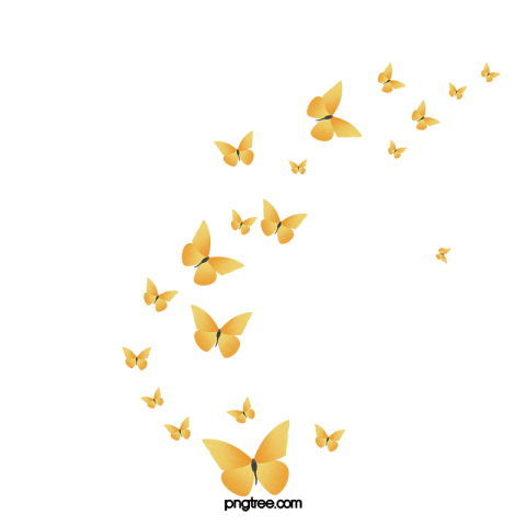 Golden butterfly PNG Free Download