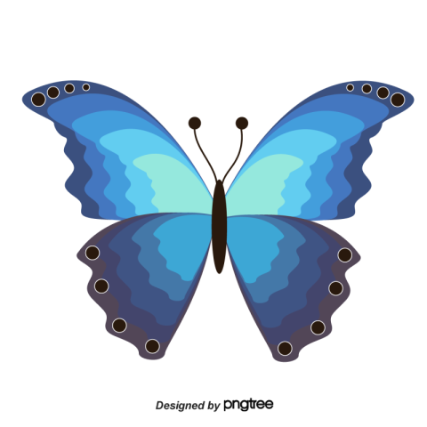 Blue butterfly PNG download