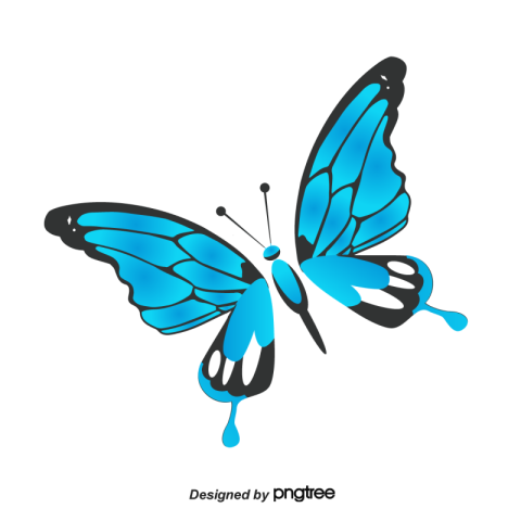 Blue butterfly clipart PNG Free Download