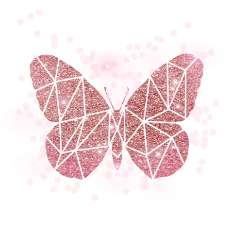 Rose gold butterfly geometry gold PNG Download