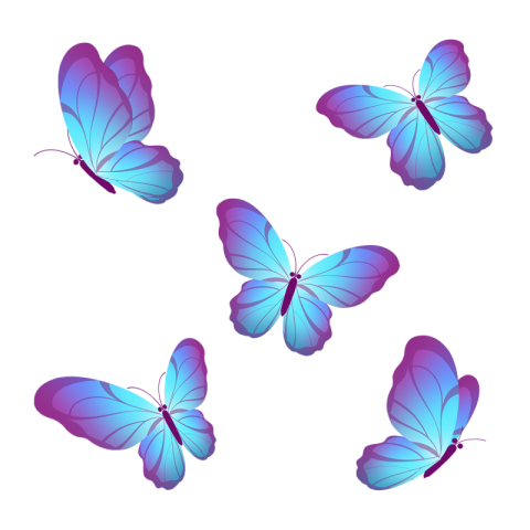 Blue and purple personality butterfly Free Download PNG