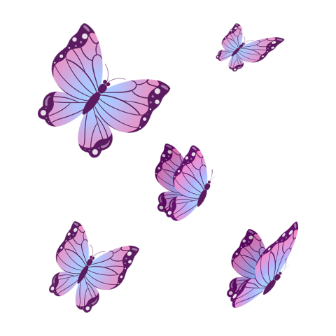 Video decoration purple butterfly special PNG Free Download