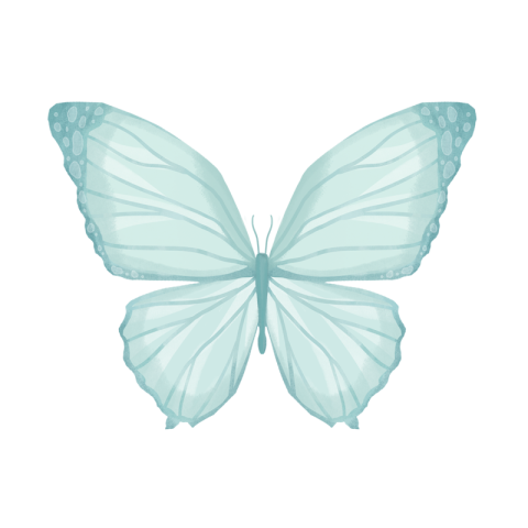 Watercolor wind blue striped butterfly PNG Download