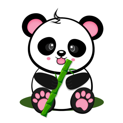 Cartoon baby panda Free PNG Download