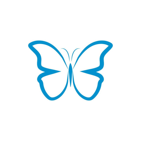 Abstract blue butterfly logo concept Free PNG Download