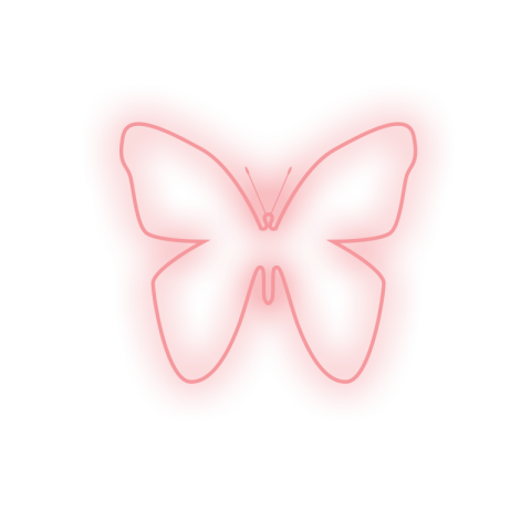 Pink neon butterfly PNG Download