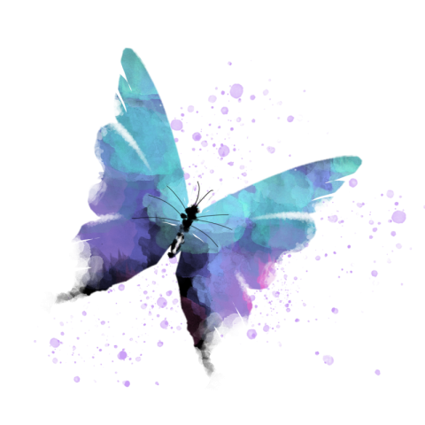 Purple blue gradient color flying PNG Free Download