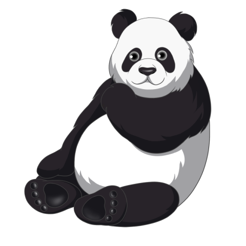 Cute panda clipart PNG Free Download
