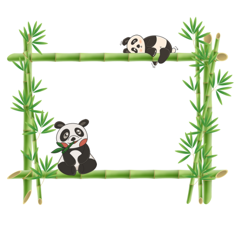 Panda eating bamboo and lying PNG Free Download
