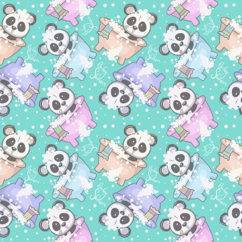 Cute panda cartoon seamless pattern Free PNG  Download
