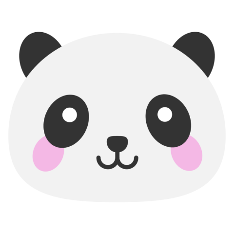 Cute panda head icon PNG Free Download