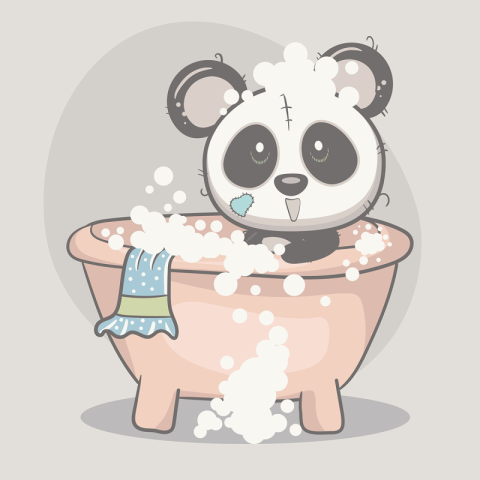 Cute panda baby shower PNG Free Download