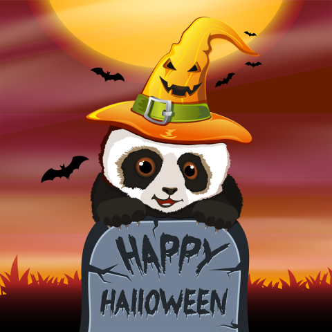 Halloween panda PNG Free Download