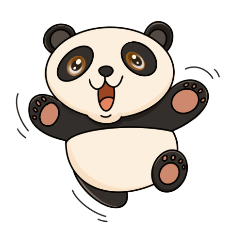 Hug panda clip art PNG Free Download