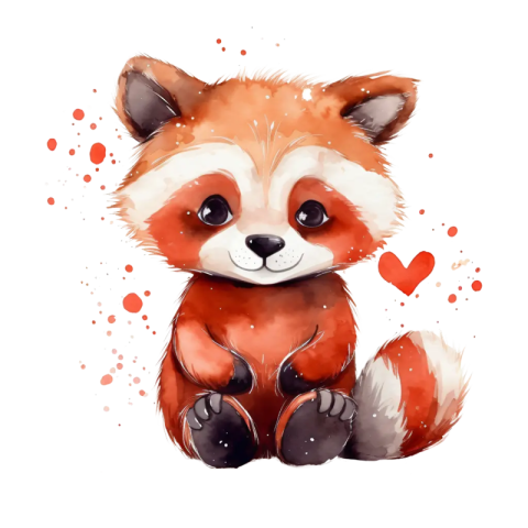Cute red panda PNG Free Download