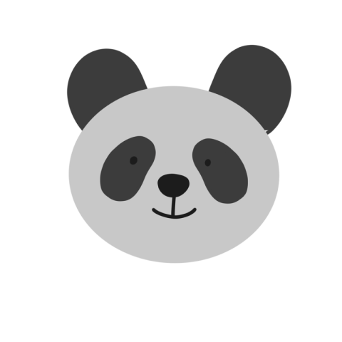 Hand drawn cute panda head PNG Free Download (2)