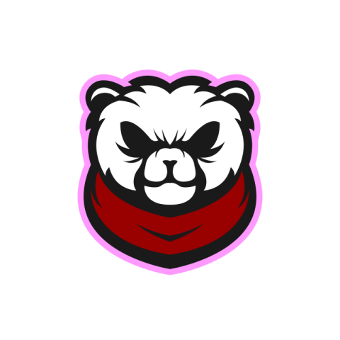 Panda ninja mascot game logo PNG Free Download