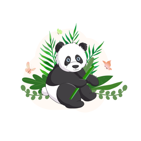 Summer plant panda animal PNG Free Download