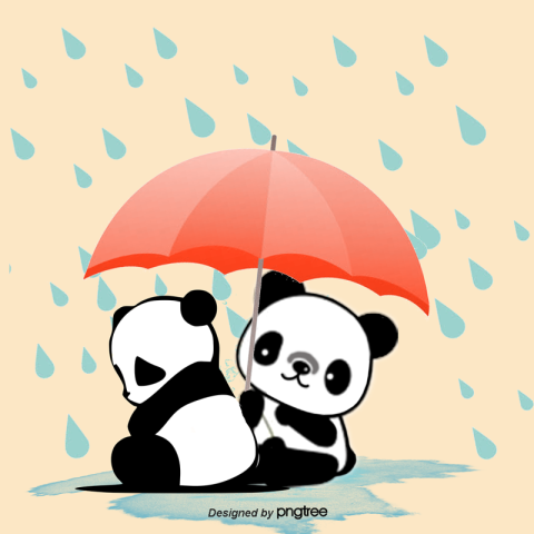 Cute panda vector material PNG Free Download