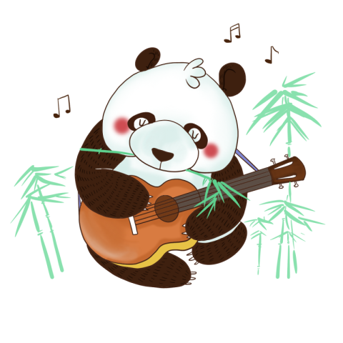 Cute eating bamboo panda bomb PNG Free Download