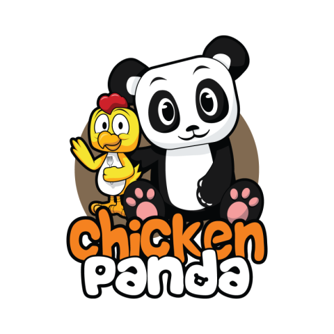 Cute chicken and panda mascout PNG Free Download