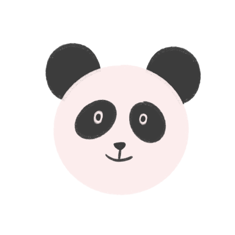 Hand drawn cute panda face PNG Free Download