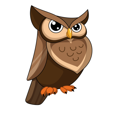 Owl clipart standing handsome big PNG Free Download