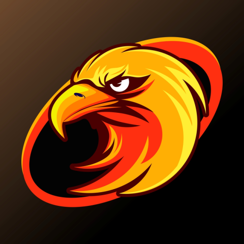 Eagle mascot sport logo design PNG free Download