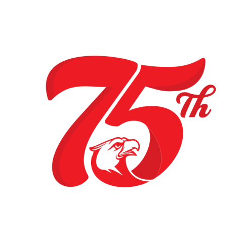 75th anniversary with eagle head PNG free Download