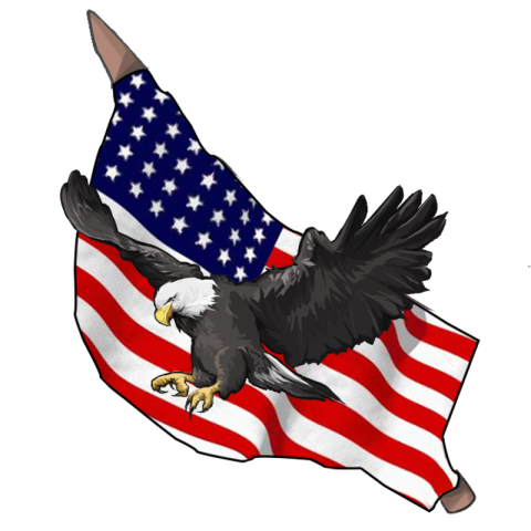 Hand painted elements of american eagle PNG Free Download