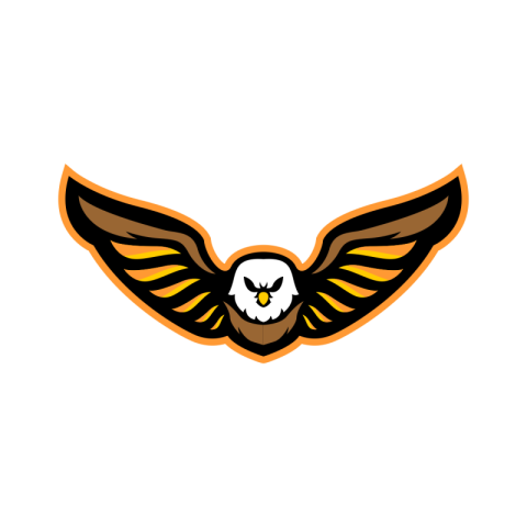 Cute eagle esport mascot logo PNG Free Download