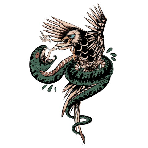 Eagle snake tattoo PNG Free Download