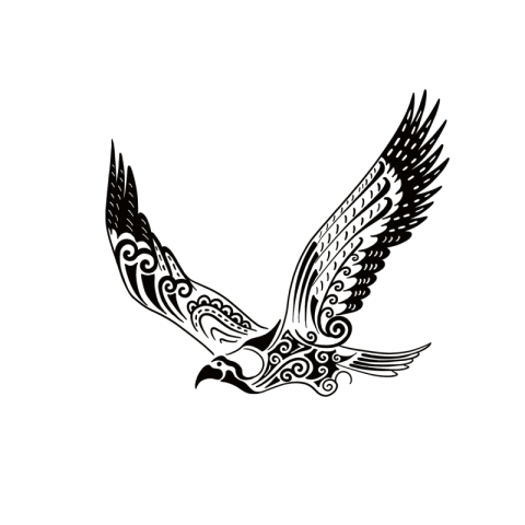 Maori tribal style eagle tattoo PNG free Download