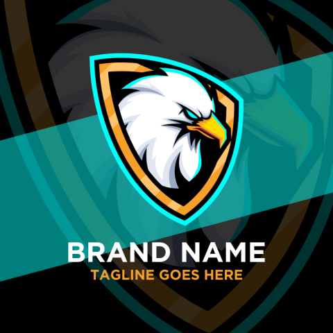 Eagle mascot esport logo design PNG Free Download PNG