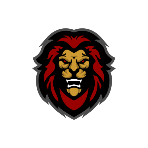Lion head mascot esport logo PNG free Download
