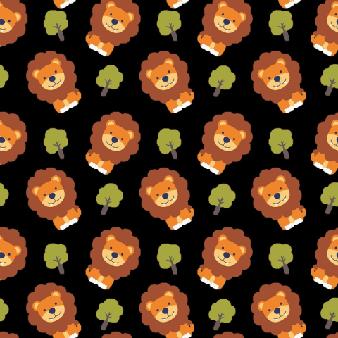 Cute lion seamless pattern lion PNG Free Download