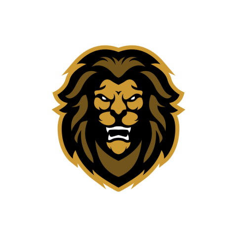 Lion head esports mascot logo PNG free Download