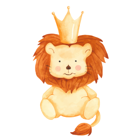 Cute cartoon lion toy PNG Free Download
