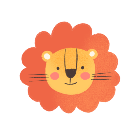 Hand drawn cute lion face PNG Free Download