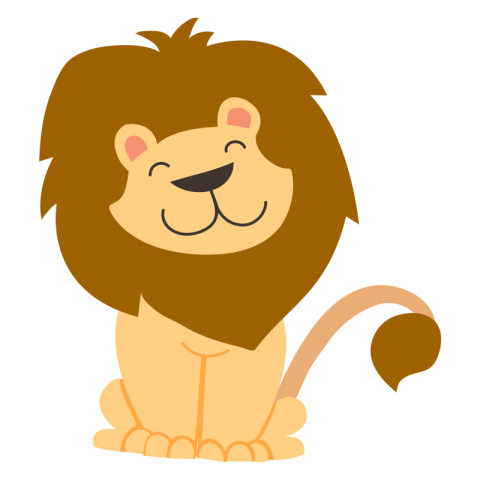 Cute little lion illustration vector Free Download PNG